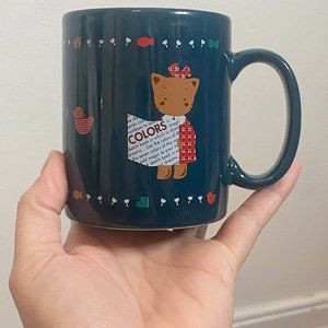 Rare HTF New in Box Sanrio 1994 Winkipinki Cat Mug Plaid Scotty Dog Taiwan